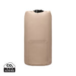 Sac cylindrique beige avec poche frontale