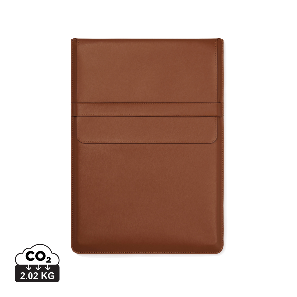 Housse d'ordinateur portable en cuir marron