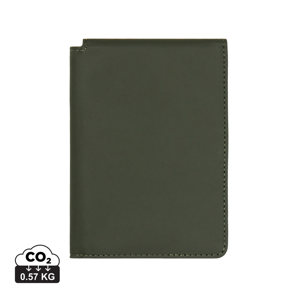 Portefeuille en cuir vert minimaliste