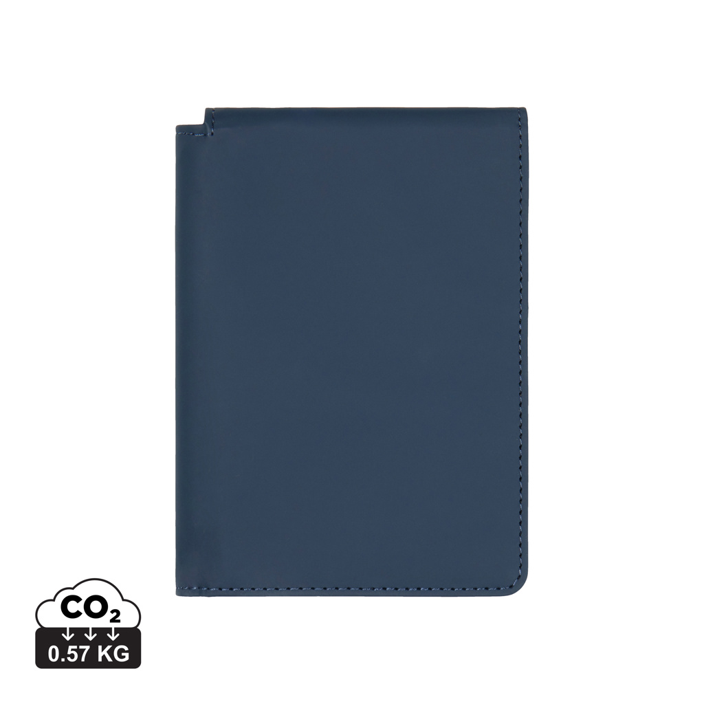 Portefeuille bleu en cuir minimaliste