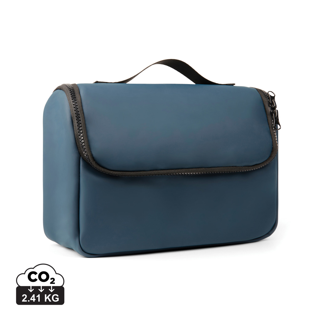 Trousse de toilette bleue avec poignée