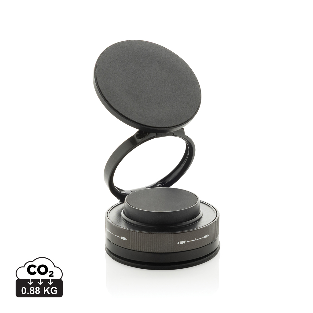 Support magnétique noir circulaire pour smartphone