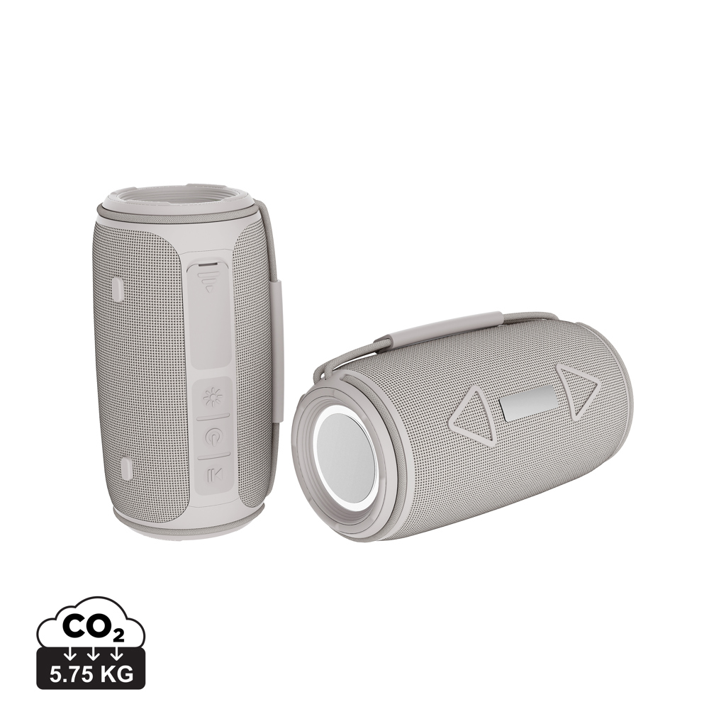 Enceintes Bluetooth portables grises avec sangle