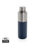 Gourde réutilisable en acier inoxydable bleu et argent