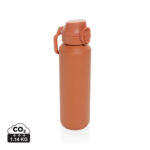 Gourde réutilisable orange avec bouchon à poignée