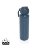 Gourde réutilisable bleue avec bouchon rabattable