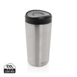Mug isotherme en acier inoxydable avec couvercle noir