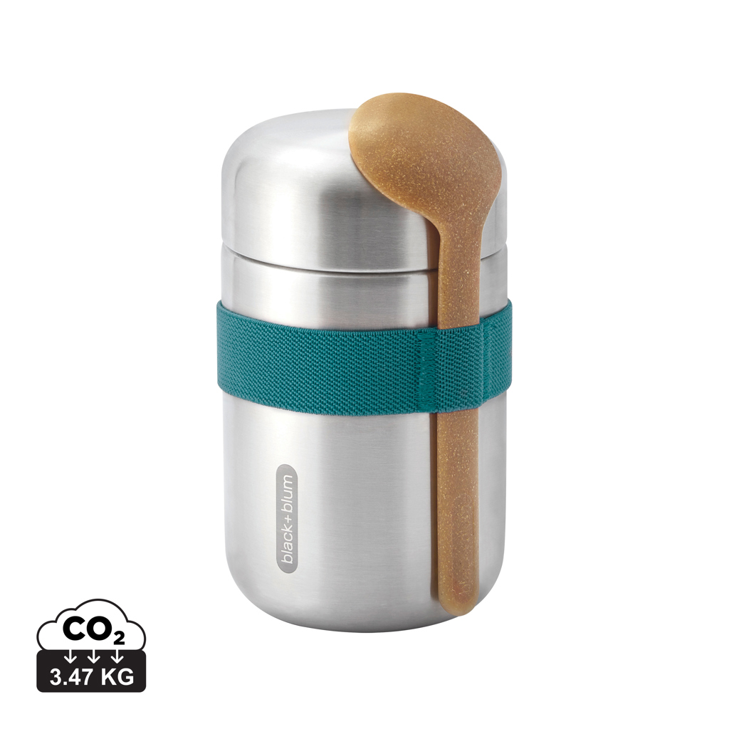 Boîte repas inox avec cuillère et sangle