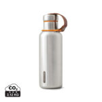 Gourde en acier inoxydable avec sangle cuir