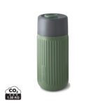 Gourde réutilisable verte avec couvercle gris