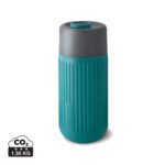 Gobelet isotherme réutilisable vert avec couvercle gris