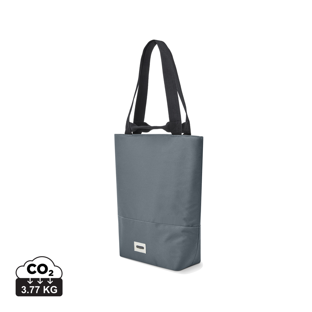 Sac cabas gris à anses noires