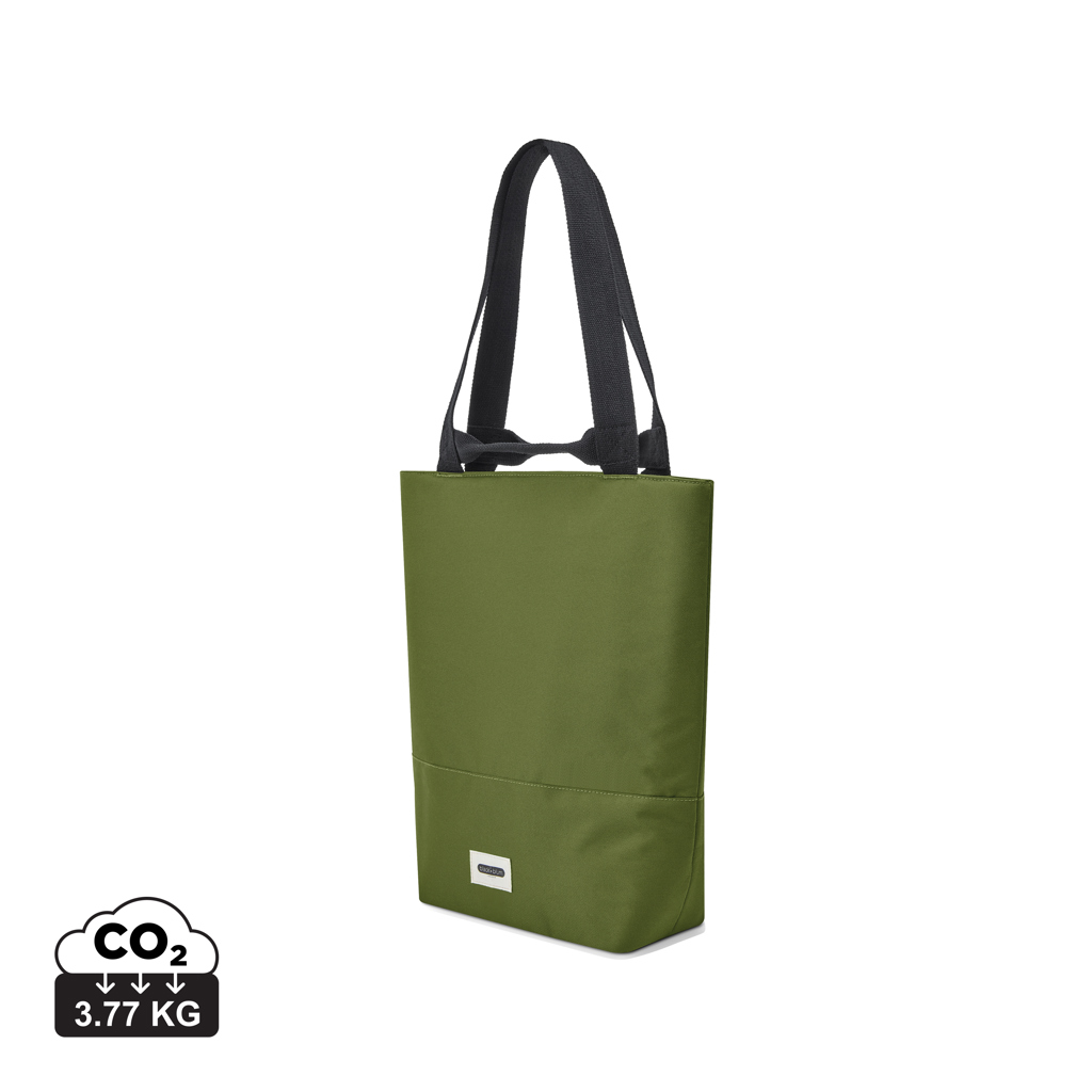 Sac cabas vert avec anses noires