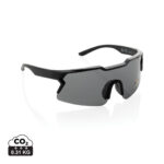 Lunettes de soleil sport noires enveloppantes