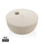 Petit humidificateur rond beige avec bouton marche