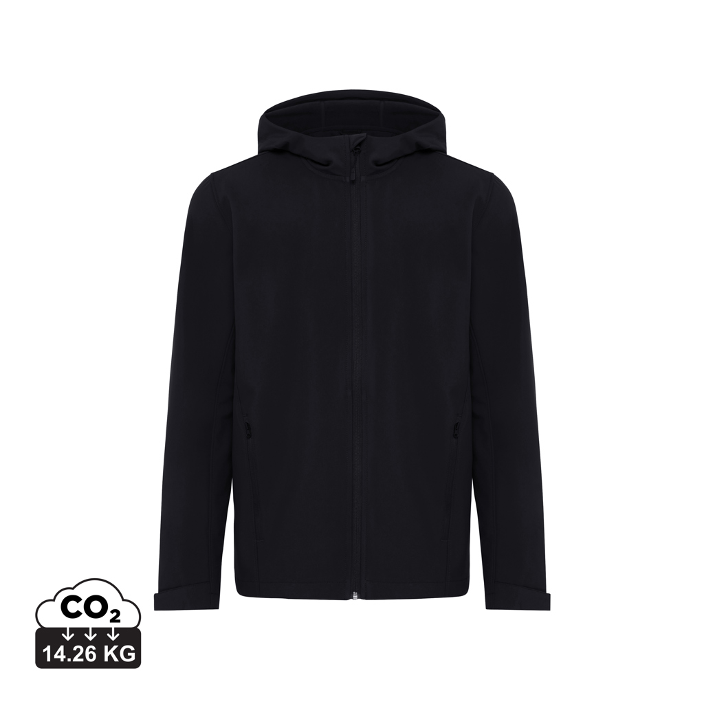 Veste noire à capuche zippée pour homme