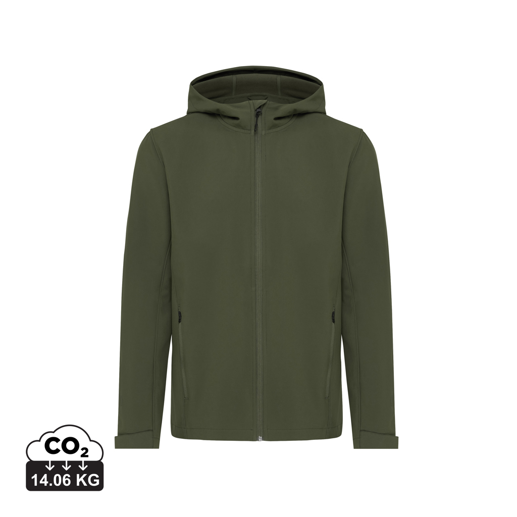 Veste à capuche verte zippée pour homme