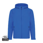 Veste à capuche bleue avec fermeture zippée
