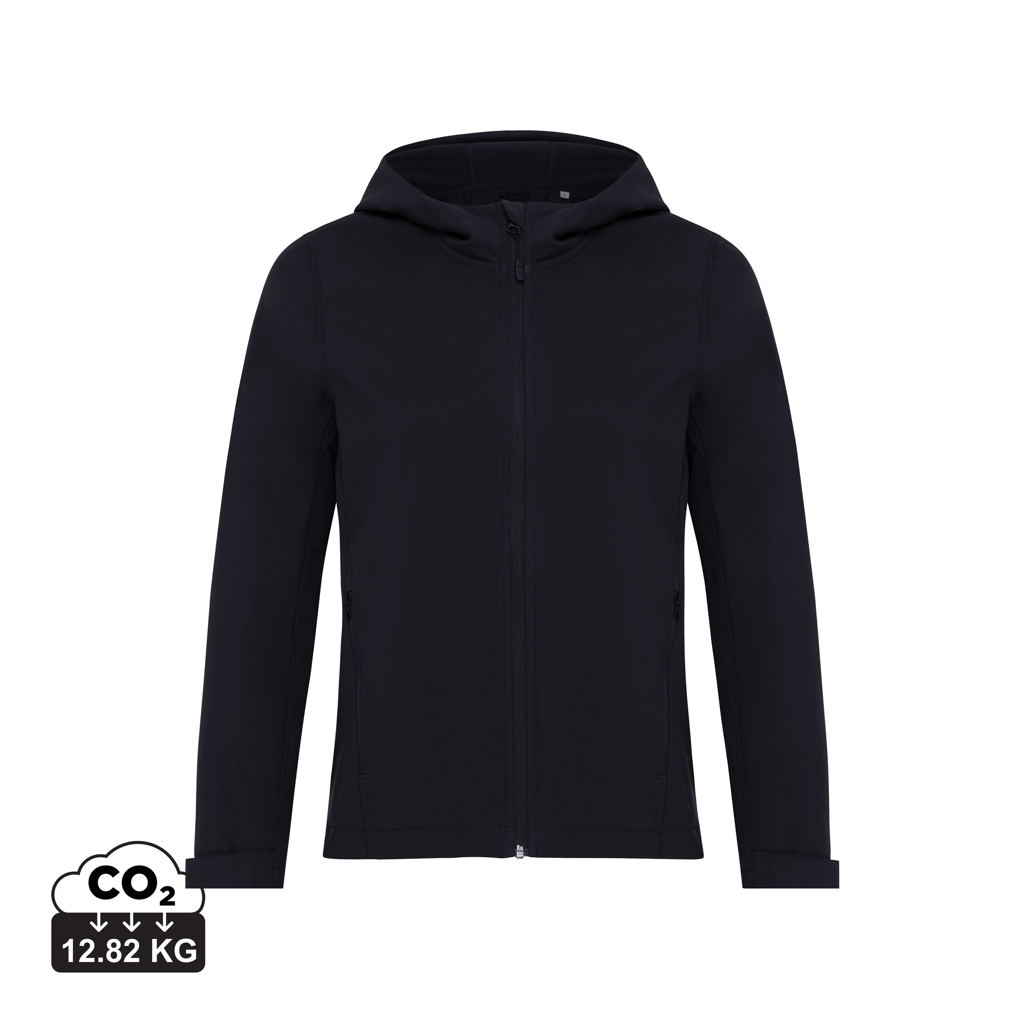Veste à capuche noire zippée, vue de face