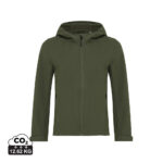 Veste à capuche verte avec fermeture zippée