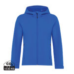 Veste à capuche bleue zippée unie