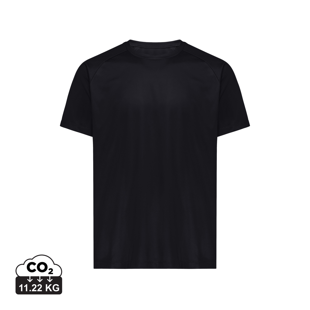 T-shirt noir uni avec indication CO2