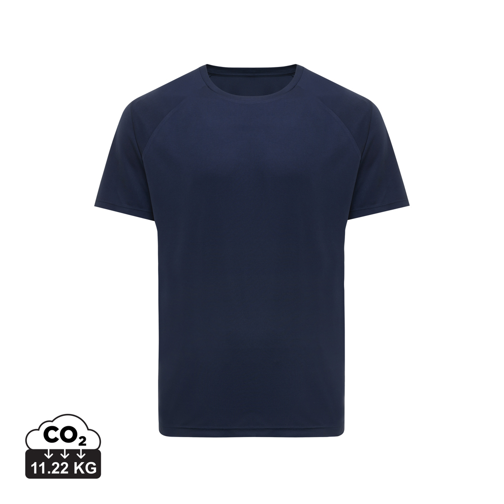 T-shirt bleu marine avec indicateur CO2