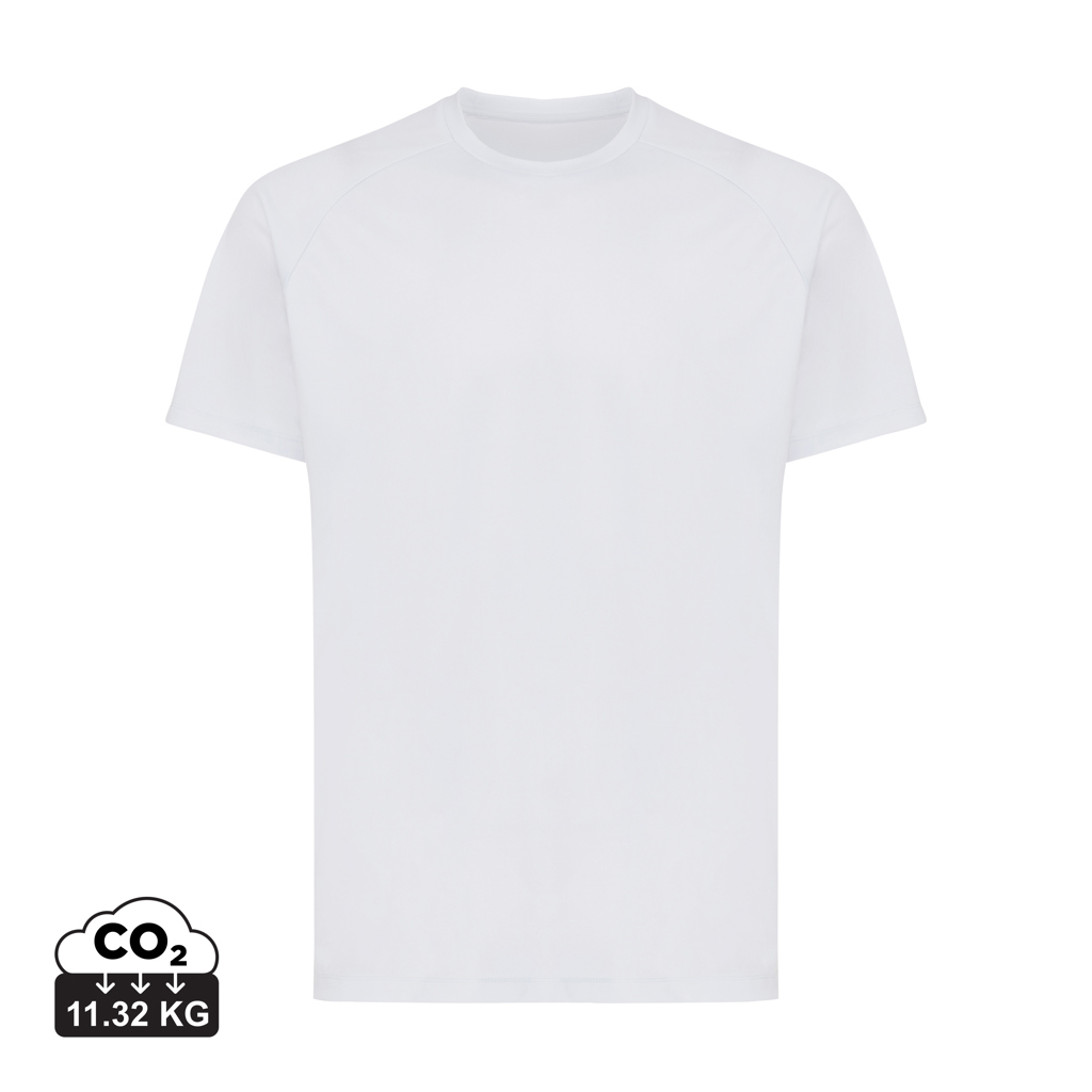 T-shirt gris clair uni avec empreinte carbone