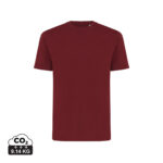 T-shirt rouge bordeaux uni à manches courtes