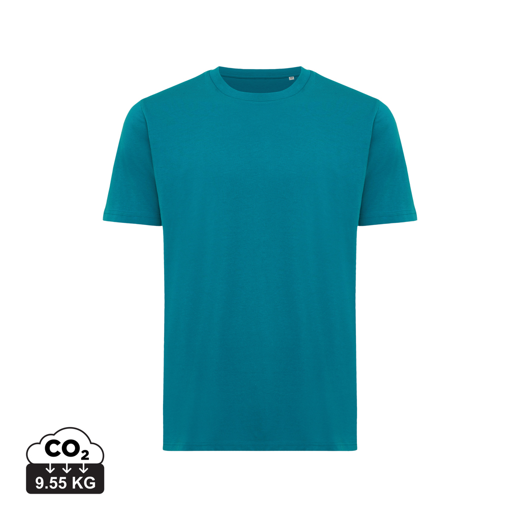 T-shirt uni turquoise avec indication CO2
