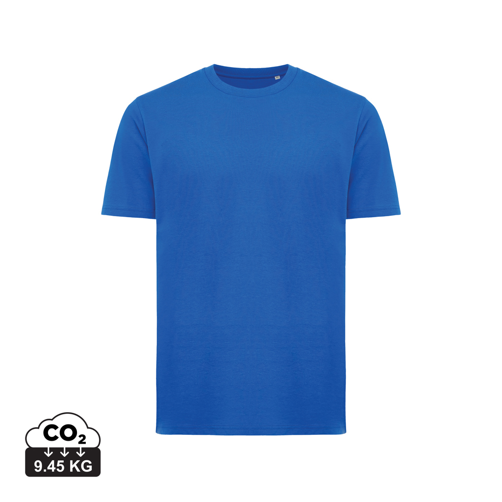 T-shirt bleu uni à manches courtes