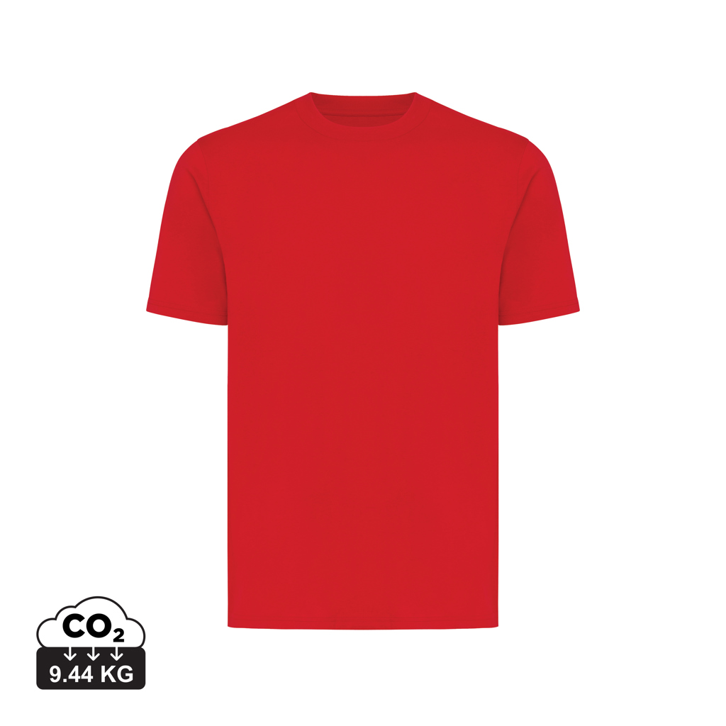 T-shirt rouge uni avec indication CO2
