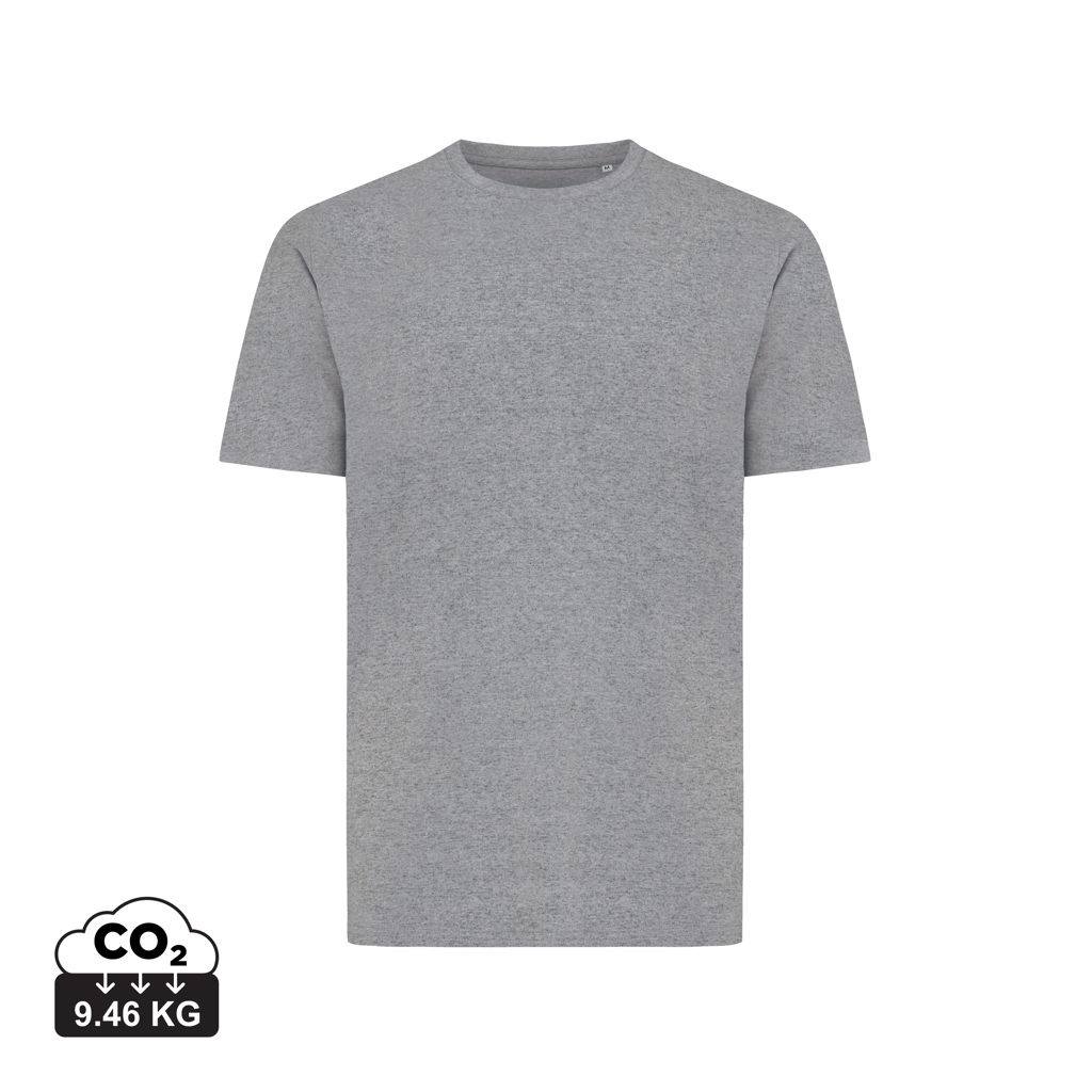 T-shirt gris uni avec empreinte carbone