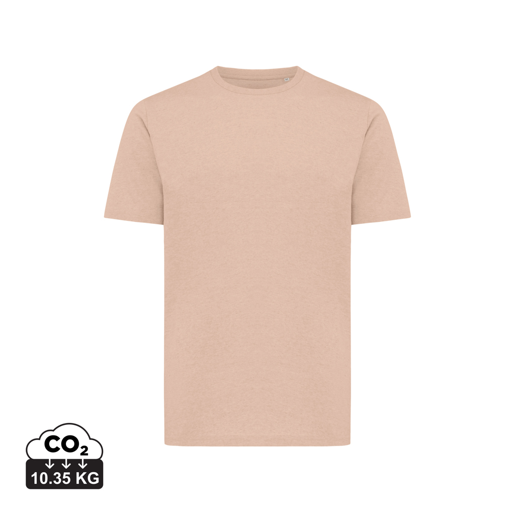 T-shirt beige uni avec empreinte carbone