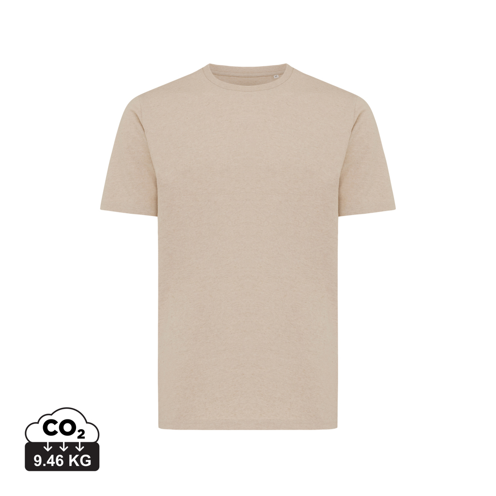 T-shirt beige uni à manches courtes