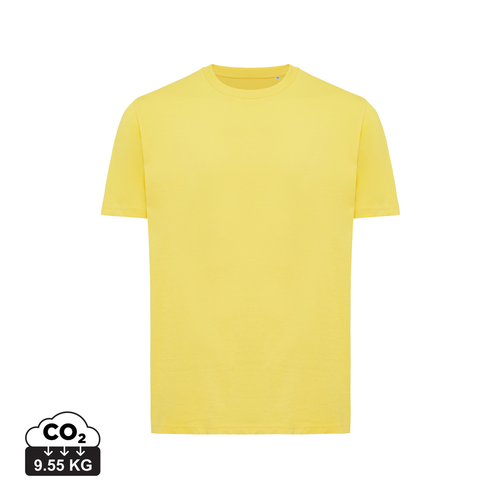 T-shirt jaune uni à manches courtes