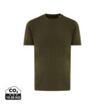 T-shirt vert olive uni à manches courtes