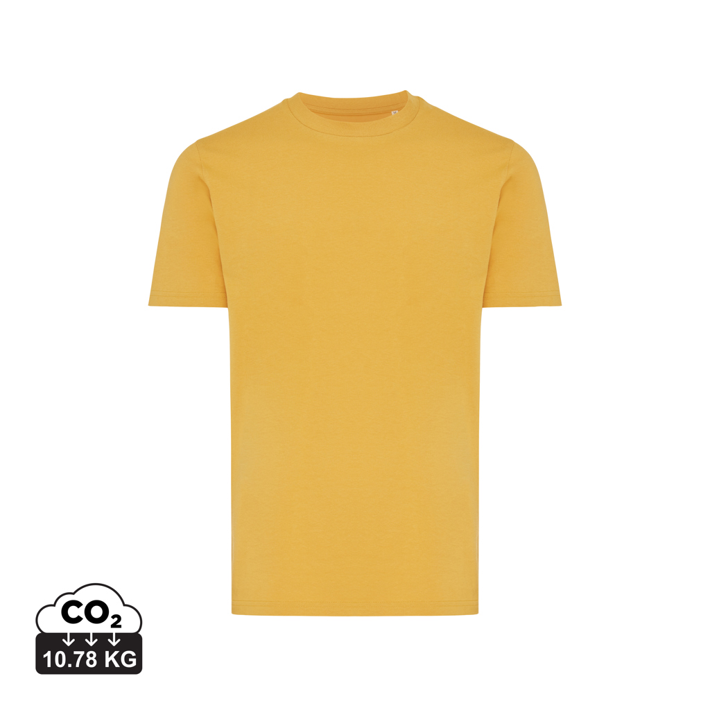 T-shirt jaune uni avec indicateur CO2