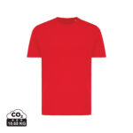 T-shirt rouge uni avec indicateur CO2