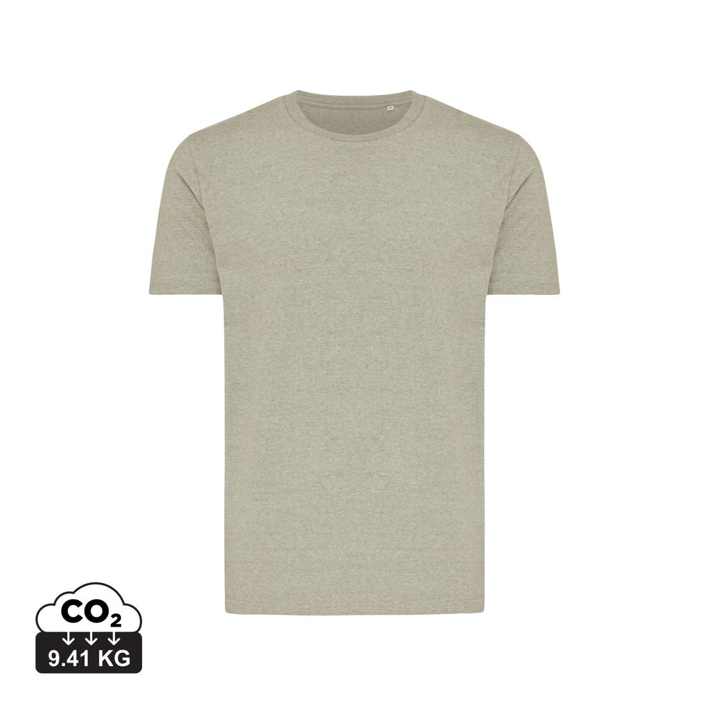 T-shirt uni beige clair avec indicateur CO2