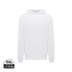Sweat à capuche blanc uni vue de face