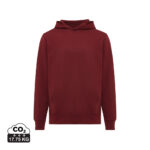 Sweat à capuche bordeaux uni