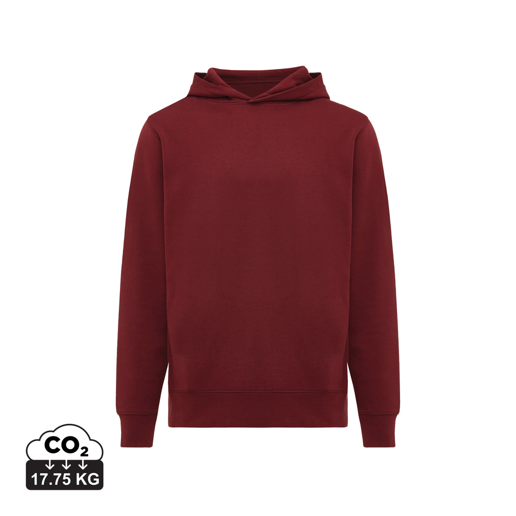Sweat à capuche bordeaux uni