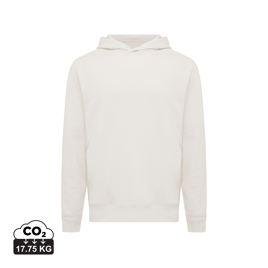 Sweat à capuche beige minimaliste vue de face