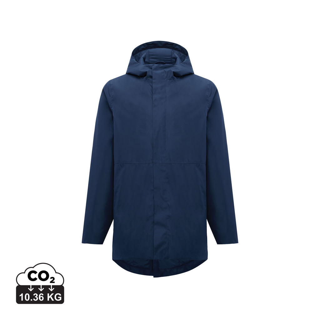 Manteau imperméable bleu marine à capuche