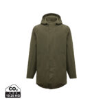 Manteau imperméable vert à capuche