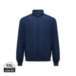 Veste zippée bleu marine à col montant