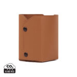 Portefeuille en cuir marron avec boutons pression