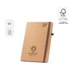 Agenda en liège avec élastique et logo FSC