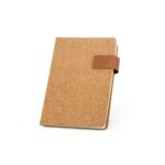 Carnet en liège avec fermeture en cuir